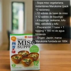 Sopa miso vegetariana - 12 raciones