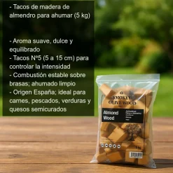 Tacos de madera de Almendro para ahumar - 5 Kg