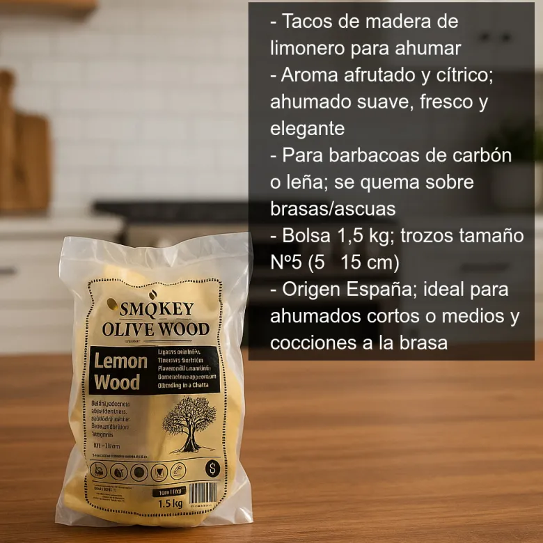 Tacos de madera de limonero para ahumar - 1,5 Kg