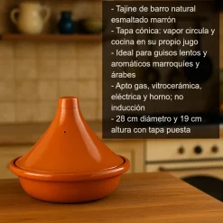 Tajine natural marrón - 28 cm