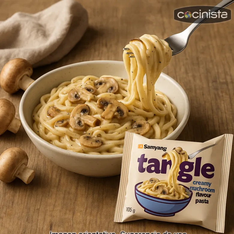 Tallarines instantáneos con Salsa Cremosa de Champiñones - 100g