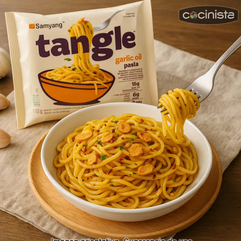 Tallarines instantáneos sabor a aceite de ajo - 100g
