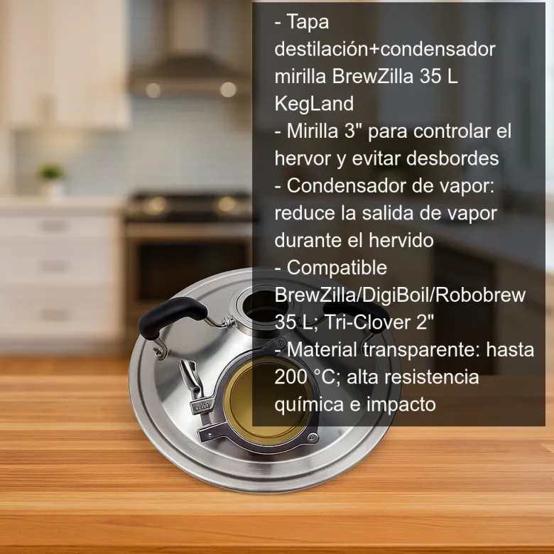 Tapa destilador y condensador para Brewzilla