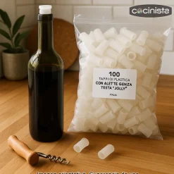 Tapón "Jolly" de plástico para vino - 100 unidades