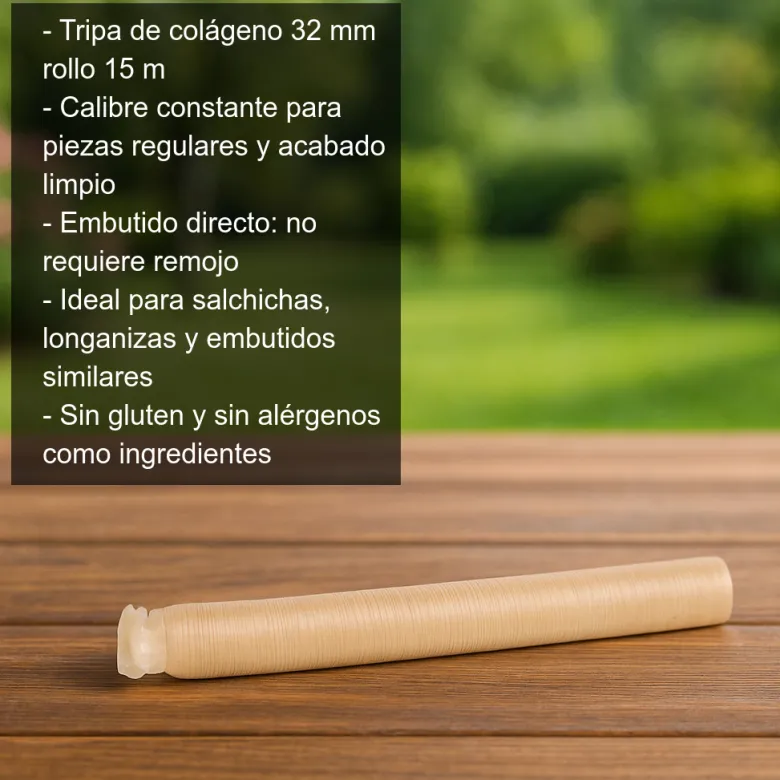 Tripa de colágeno 32 mm - 15 m