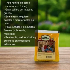 Tripa natural de cerdo rizada - 0,7 metros