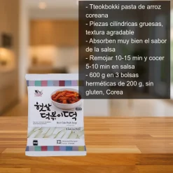 Tteokbokki - pasta gruesa de arroz - 600g