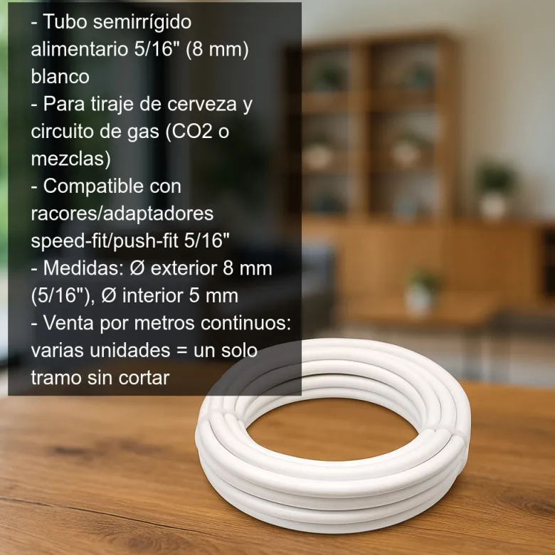 Tubo para gas y cerveza - 5/16"
