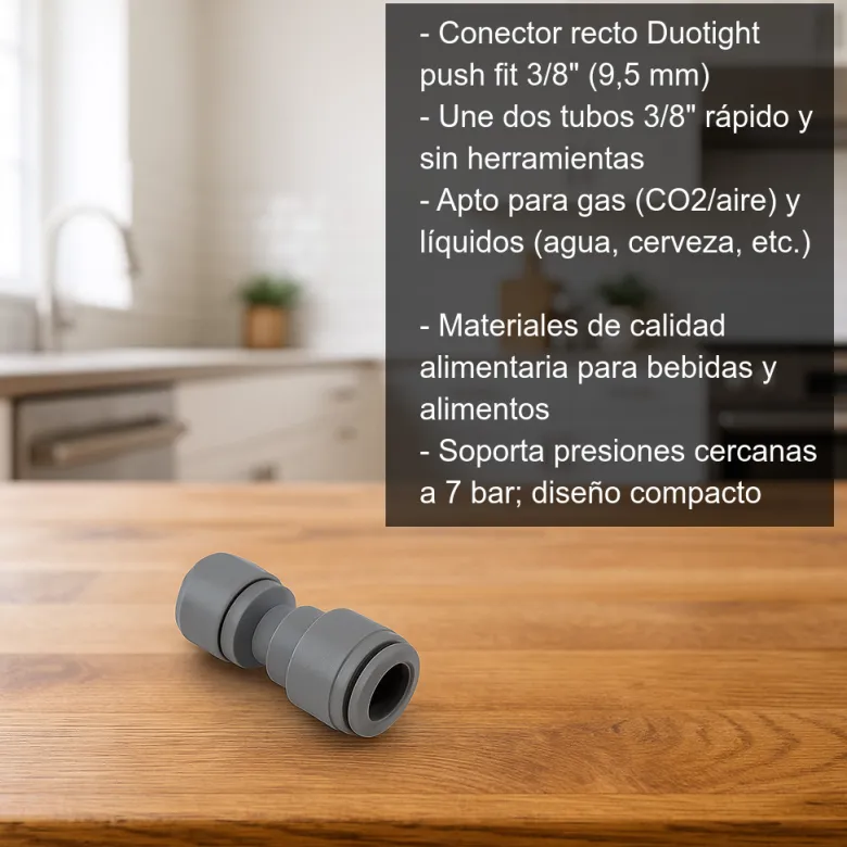 Unión para tubo de 3/8"