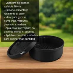 Vaporera de silicona apilable - 18 cm