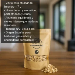 Viruta de madera de limonero para ahumar - 1,7L