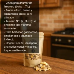Viruta de madera de limonero para ahumar - 1,7L