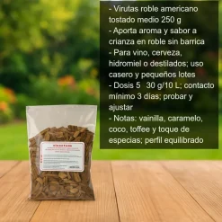 Viruta roble americano tostado medio - 250g