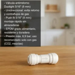 Válvula antirretorno para tubo de 5/16