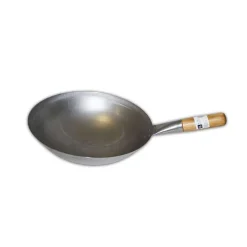 Wok con mango de madera para cocinas de gas - 33cm