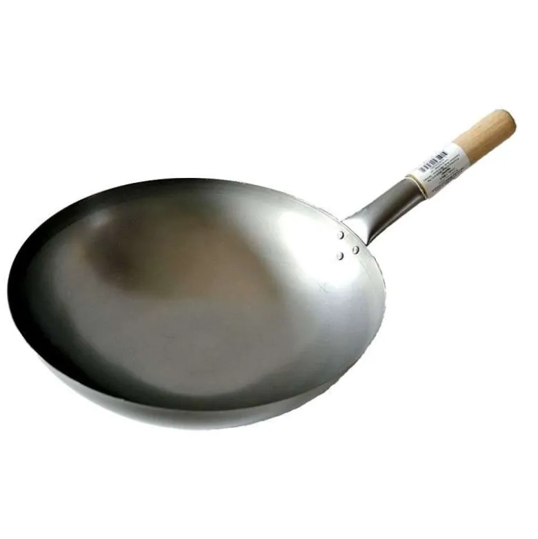 Wok de acero al carbono - 30 cm