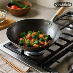 Wok de acero al carbono - 30 cm