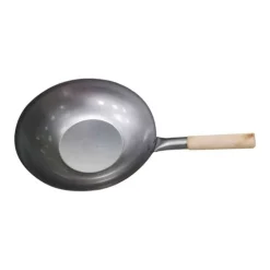 Wok de acero al carbono de base plana - 35cm